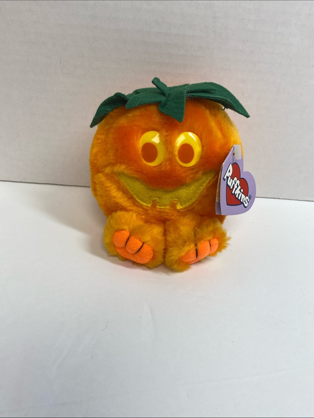 Puffkins Orange Pumpkin Plush Toy - Cute Halloween Plush